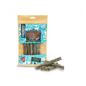 Herring fish stick treats, full of omega 3 & 6, ethically and sustainably sourced