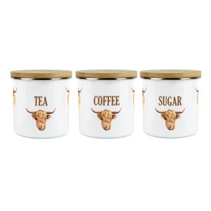 Purely Home Kitchen Highland Cow Storage Canisters
