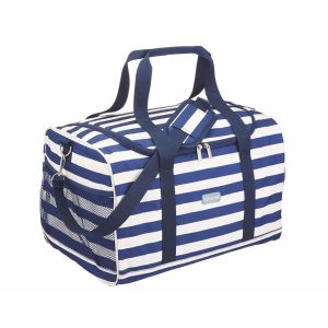 Kitchencraft Lulworth Extra Large Cool Bag - Blue & Cream