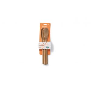 Set of 3 bamboo, kids kitchen utensils, suitable for ages 3 and older