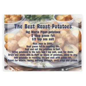 Purely Home Large Rectangular Textured Glass Chopping Board - Best Roast Potatoes