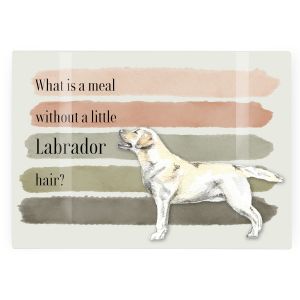 Purely Home Large Rectangular Glass Chopping Board - Labrador