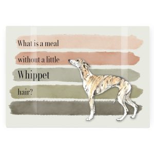 Purely Home Large Rectangular Glass Chopping Board - Whippet