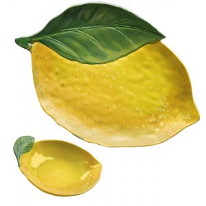 Lemon Fresh Melamine Figural Platter & Bowl Set