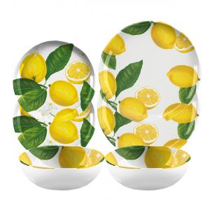 Lemon Fresh Melamine Dinnerware Set