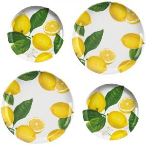 Lemon Fresh Melamine Dinner & Side Plate Set 
