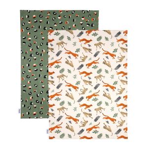 Dexam Leopard Print Tea Towels - Set of 2