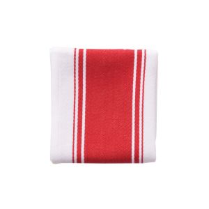 Dexam Love Colour Striped Tea Towel - Scarlet