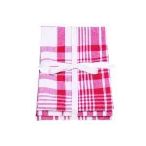 Dexam Love Colour Set of 3 Extra Large Tea Towels - Scarlet