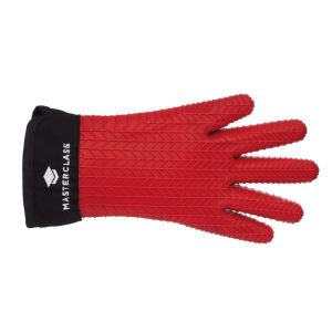 MasterClass Red Silicone Fleece Lined Oven Glove