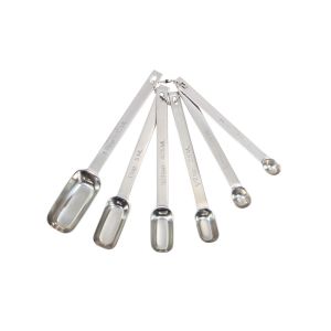MasterClass Set of 6 Stainless Steel Measuring Spoons