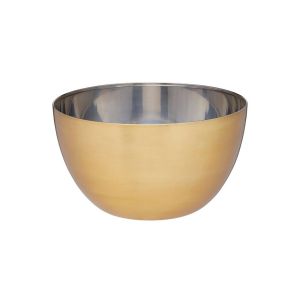 MasterClass Stainless Steel Brass Finish Bowl - 21cm