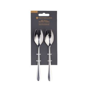 MasterClass Stainless Steel Buffet Forks - Set of 4