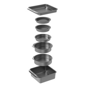 MasterClass Smart Space Stacking 7 Piece Non-Stick Baking & Pastry Set