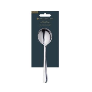 MasterClass Stainless Steel Soup Spoons - Set of 2