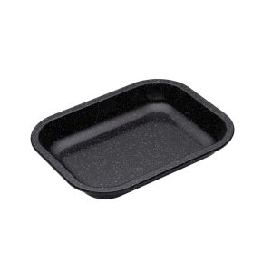 heavy duty carbon steel small roasting pan with an enamel coating