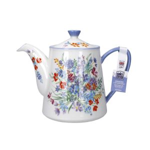 London pottery large teapot with meadow print