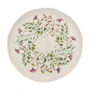 Mediterranean Garden Melamine Round Serving Platter