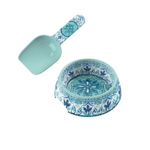 Gibraltar Melamine Medium Pet Bowl & One Cup Scoop Set