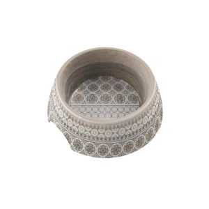 Moroccan Wood  Melamine Pet Bowl - Medium