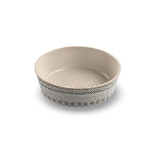 Moroccan Wood Melamine Pet Bowl - Medium (SINGLE WALL)