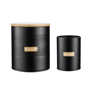 Otto Cookie Storage & Utensil Jar Set - Black