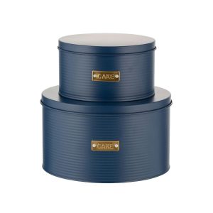 Otto Cake Tins Set of 2 - Navy Blue