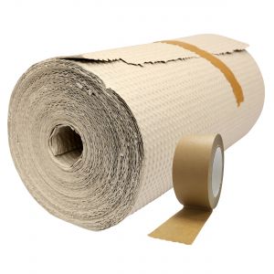 Paper Bubble Wrap (50cm) & Self-Adhesive Paper Packaging Tape