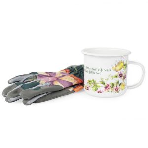 Burgon & Ball Passiflora Glove & Enamel Mug Set