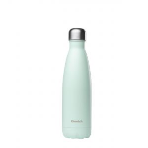 Matte textured pastel mint flask for controlling temperature of liquids