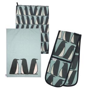 Scion Pedro Penguin Ice Set - Tea Towels & Double Oven Glove