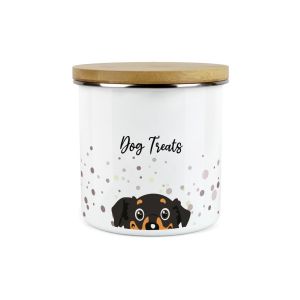 Purely Home Peeping Pets Enamel Canister - Dog Treats