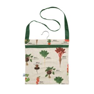 Peg bag with vegetable print