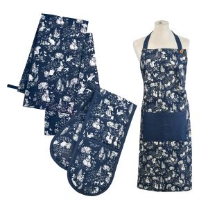 Peter Rabbit Classic Apron, Tea Towels & Double Oven Glove Set - Dark Blue