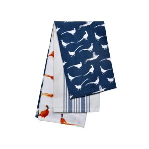 Eddingtons The Pantry Pleasant Pheasant Sky Tea Towels - Set Of 3