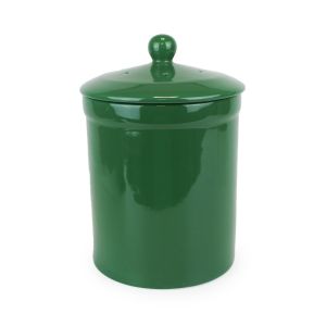 Portland Ceramic Compost Caddy - Dark Green