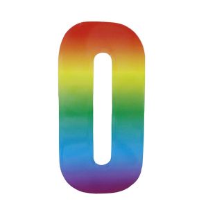 Wheelie Bin/Recycling Box Number Sticker Label - Rainbow