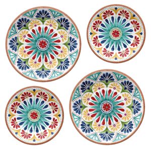 Rio Medallion Melamine Dinner & Side Plate Set