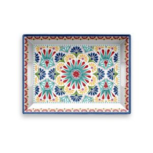 Rio Medallion Melamine Rectangular Tray