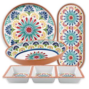 Rio Medallion Melamine Tray Serving Set