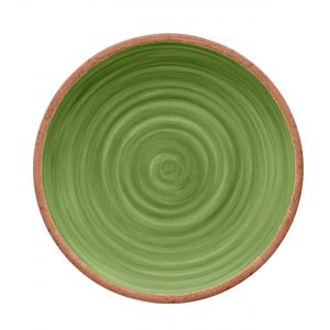 Rustic Swirl Green Melamine Dinner Plates