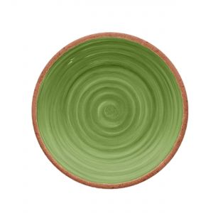 Rustic Swirl Green Melamine Side Plates