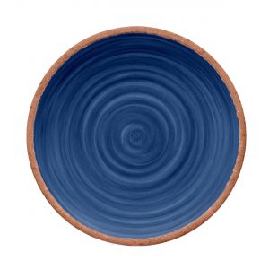 Rustic Swirl Indigo Melamine Dinner Plates