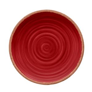 Rustic Swirl Red Melamine Dinner Plates