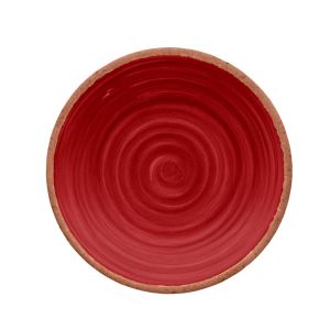 Rustic Swirl Red Melamine Side Plates