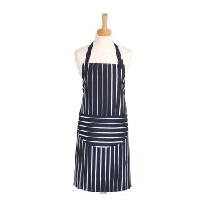 Rushbrookes Butchers Stripe Apron - Navy