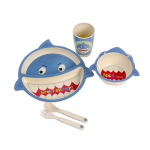  Eco Bamboo 5PC Kids Set - Shark