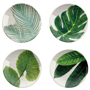 Amazon Floral Palm Melamine Side Plates