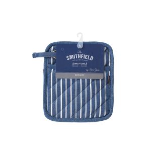 Eddingtons Smithfield Butcher's Stripe Pot Grab - Blue