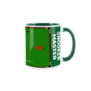 green and white ceramic mug with snooker table team